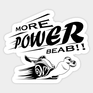 turbo snail speed more power babe Sticker